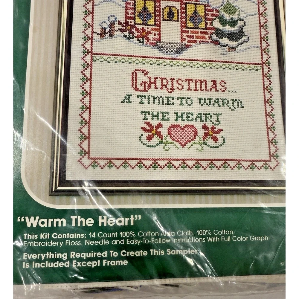Bucilla 48647 Warm the Heart Christmas Heirloom Counted Cross Stitch 11